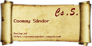 Csomay Sándor névjegykártya